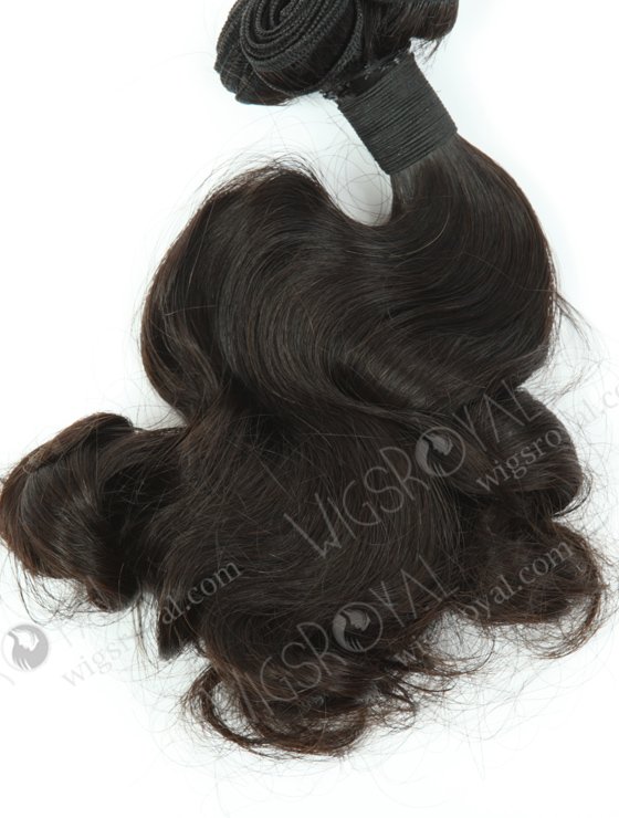 In Stock 7A Peruvian Virgin Hair 12" Double Drawn Wavy With Curl Tip Natural Color Machine Weft SM-674-13264