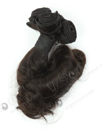 In Stock 7A Peruvian Virgin Hair 10" Double Drawn Wavy With Curl Tip Natural Color Machine Weft SM-673