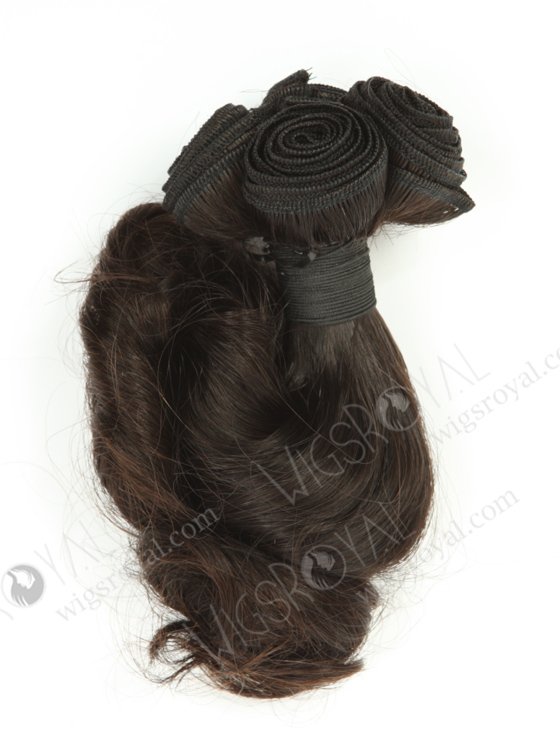 In Stock 7A Peruvian Virgin Hair 10" Double Drawn Wavy With Curl Tip Natural Color Machine Weft SM-673-13259