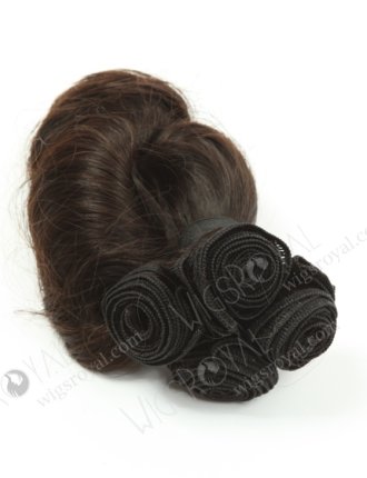 In Stock 7A Peruvian Virgin Hair 10" Double Drawn Wavy With Curl Tip Natural Color Machine Weft SM-673