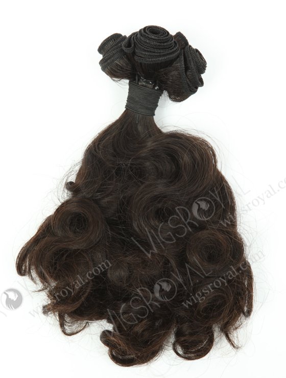 In Stock 7A Peruvian Virgin Hair 14" Double Drawn Wavy With Curl Tip Natural Color Machine Weft SM-675-13269