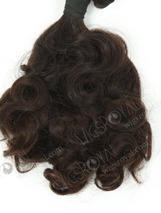 In Stock 7A Peruvian Virgin Hair 14" Double Drawn Wavy With Curl Tip Natural Color Machine Weft SM-675-13270
