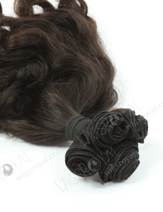 In Stock 7A Peruvian Virgin Hair 14" Double Drawn Wavy With Curl Tip Natural Color Machine Weft SM-675