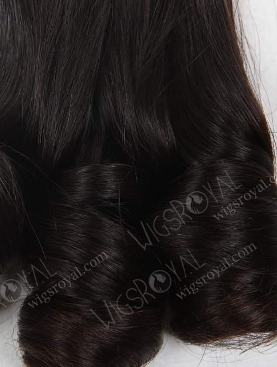 In Stock 7A Peruvian Virgin Hair 14" Double Drawn Straight with Spiral Curl Tip Natural Color Machine Weft SM-652-13115