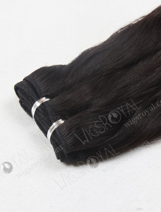 In Stock 7A Peruvian Virgin Hair 16" Double Drawn Straight with Spiral Curl Tip Natural Color Machine Weft SM-653-13125