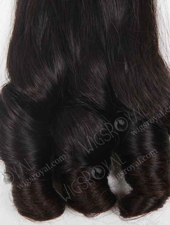 In Stock 7A Peruvian Virgin Hair 18" Double Drawn Straight with Spiral Curl Tip Natural Color Machine Weft SM-646-13141