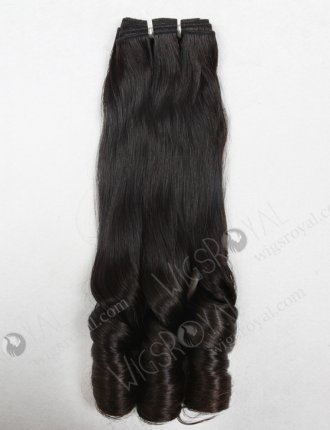 In Stock 7A Peruvian Virgin Hair 20" Double Drawn Straight with Spiral Curl Tip Natural Color Machine Weft SM-647