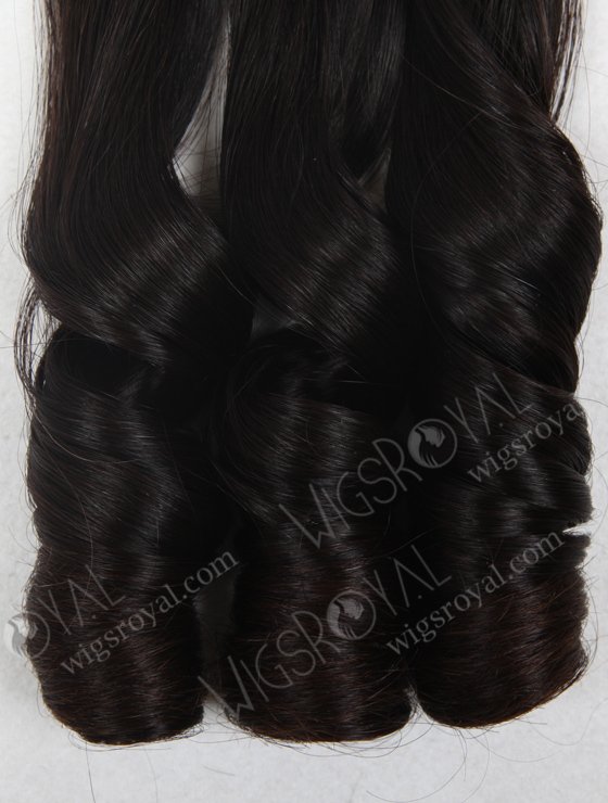 In Stock 7A Peruvian Virgin Hair 22" Double Drawn Straight with Spiral Curl Tip Natural Color Machine Weft SM-648-13157