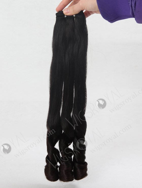 In Stock 7A Peruvian Virgin Hair 22" Double Drawn Straight with Spiral Curl Tip Natural Color Machine Weft SM-648-13155