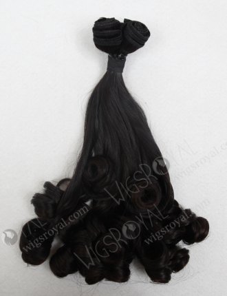 In Stock 7A Peruvian Virgin Hair 18" Double Drawn Tighter Tip Curl Natural Color Machine Weft SM-658