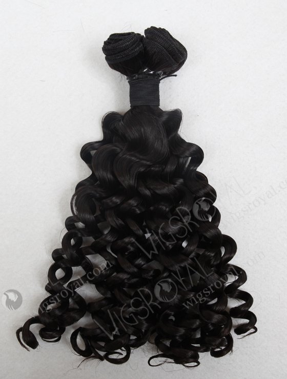 In Stock 7A Peruvian Virgin Hair 16" Double Drawn Spring Curl Natural Color Machine Weft SM-662-13245