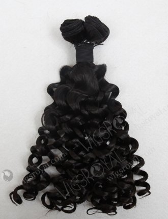 In Stock 7A Peruvian Virgin Hair 16" Double Drawn Spring Curl Natural Color Machine Weft SM-662