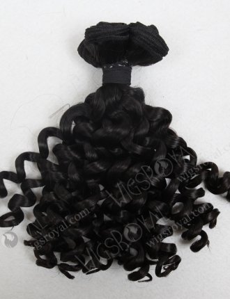 In Stock 7A Peruvian Virgin Hair 14" Double Drawn Spring Curl Natural Color Machine Weft SM-661
