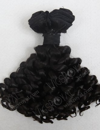 In Stock 7A Peruvian Virgin Hair 12" Double Drawn Spring Curl Natural Color Machine Weft SM-660