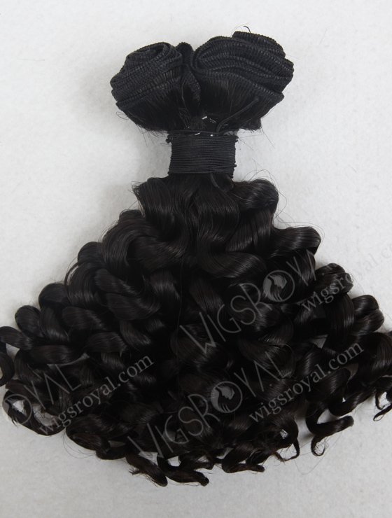 In Stock 7A Peruvian Virgin Hair 12" Double Drawn Spring Curl Natural Color Machine Weft SM-660-13235