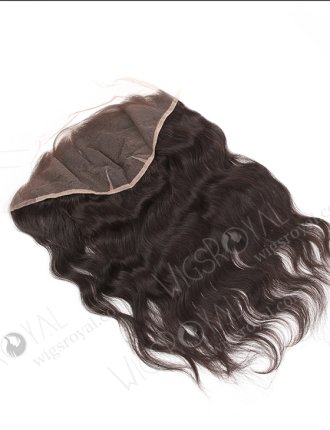 In Stock Indian Remy Hair 16" Natural Wave Natural Color Lace Frontal SKF-014