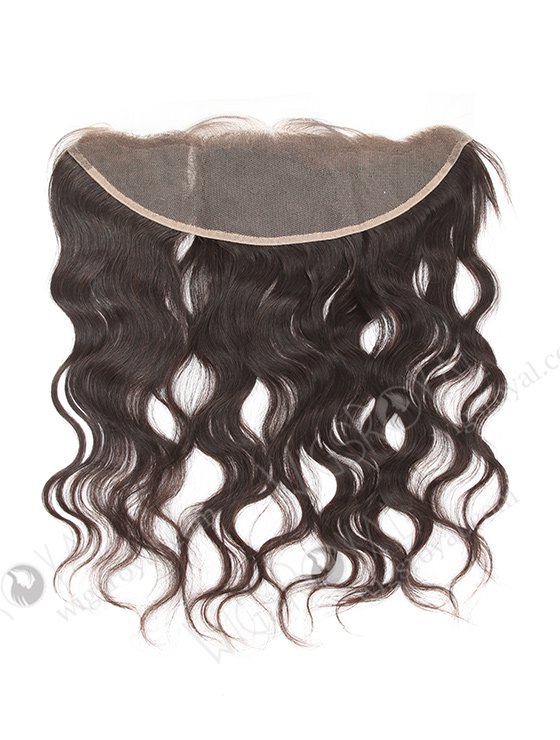 In Stock Indian Virgin Hair 16" Natural Wave Natural Color Lace Frontal SKF-050