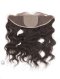 In Stock Indian Remy Hair 16" Natural Wave Natural Color Silk Top Lace Frontal SKF-065