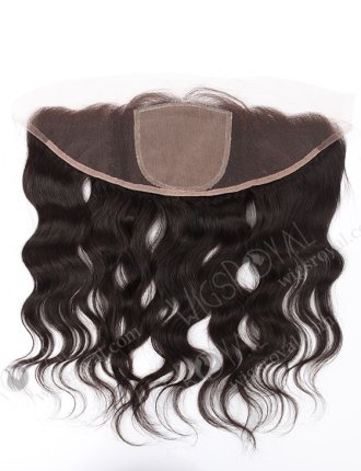 In Stock Indian Remy Hair 14" Natural Wave Natural Color Silk Top Lace Frontal SKF-064