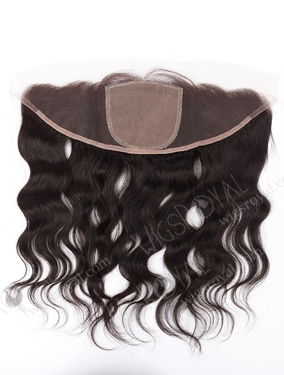 In Stock Indian Remy Hair 14" Natural Wave Natural Color Silk Top Lace Frontal SKF-064