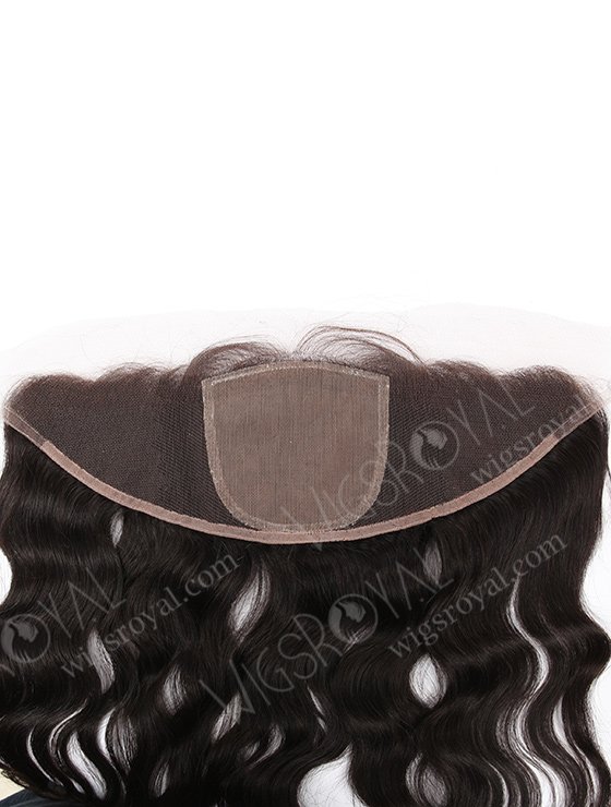 In Stock Indian Remy Hair 14" Natural Wave Natural Color Silk Top Lace Frontal SKF-064-13497