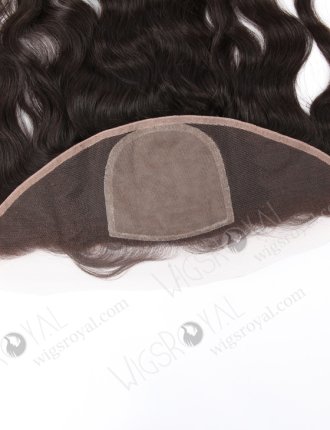 In Stock Indian Virgin Hair 14" Natural Wave Natural Color Silk Top Lace Frontal SKF-068