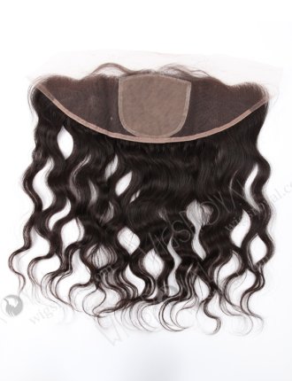 In Stock Indian Virgin Hair 16" Natural Wave Natural Color Silk Top Lace Frontal SKF-069