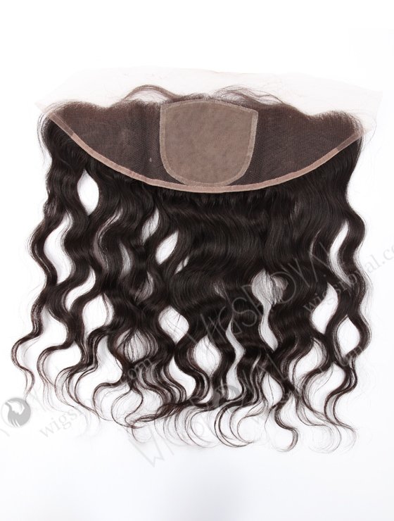 In Stock Indian Virgin Hair 16" Natural Wave Natural Color Silk Top Lace Frontal SKF-069-13529