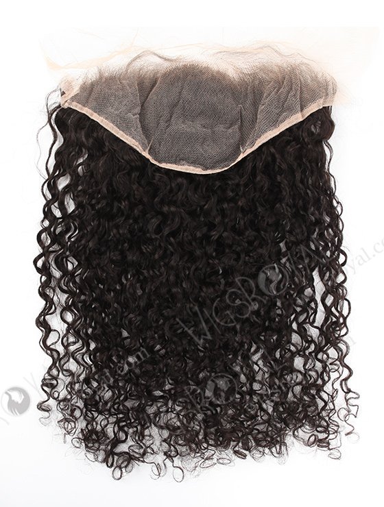 In Stock Indian Remy Hair 22" Tight Curl Natural Color Lace Frontal SKF-106