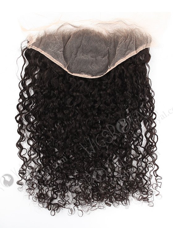In Stock Indian Remy Hair 22" Tight Curl Natural Color Lace Frontal SKF-106-13432