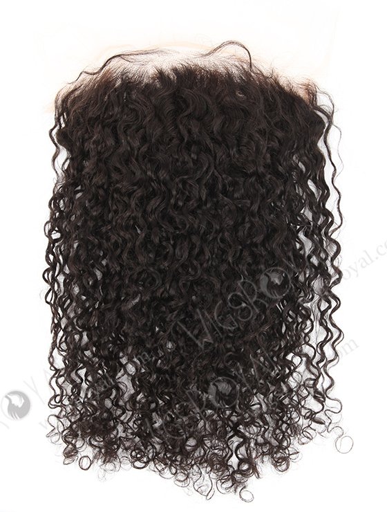 In Stock Indian Remy Hair 22" Tight Curl Natural Color Lace Frontal SKF-106-13435