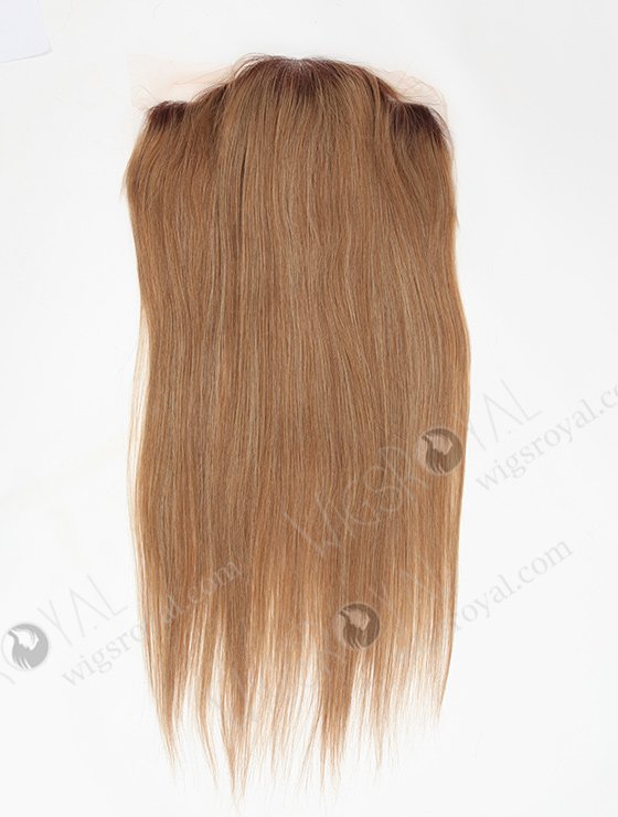 In Stock Brazilian Virgin Hair 22" Straight Roots Color 3# then 16/613# Evenly Blended Silk Top Lace Frontal SKF-097-13542
