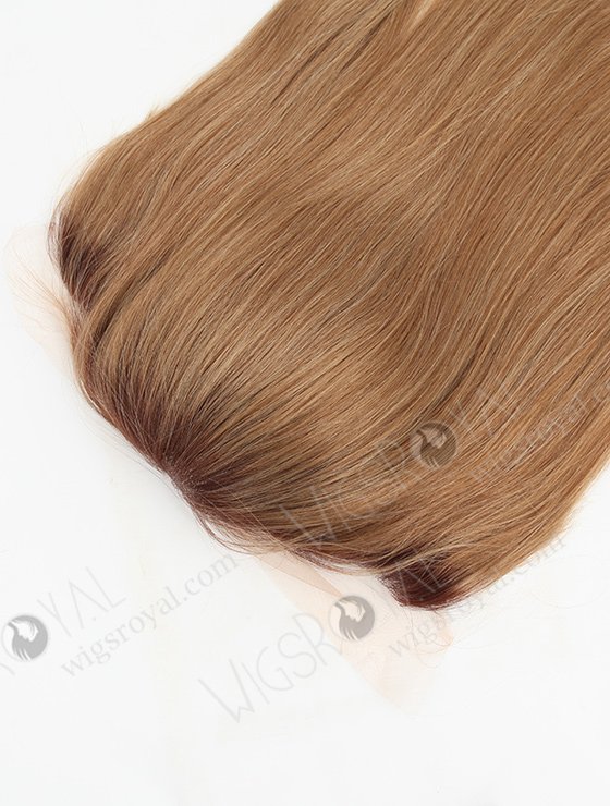 In Stock Brazilian Virgin Hair 22" Straight Roots Color 3# then 16/613# Evenly Blended Silk Top Lace Frontal SKF-097-13543