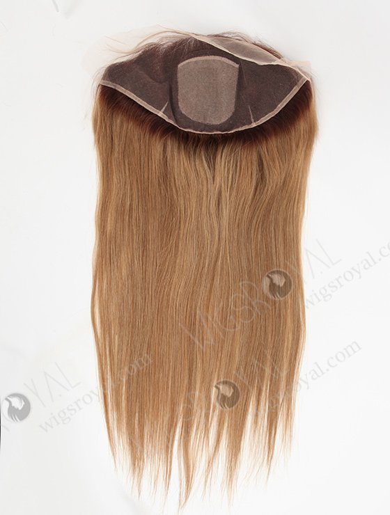 In Stock Brazilian Virgin Hair 22" Straight Roots Color 3# then 16/613# Evenly Blended Silk Top Lace Frontal SKF-097-13546