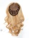Blonde Wiglet Wavy Silk Top Open Weft Hair Toppers for Thinning Crown Large Base 7 inch by 8 inch Topper-067