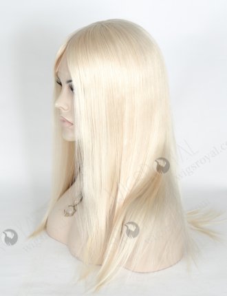 Fashion White Color Straight Hair Wigs For Women With Thinning Hair | In Stock European Virgin Hair 16" Straight White Color Lace Front Silk Top Glueless Wig GLL-08012