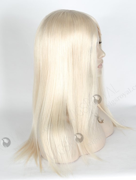 Fashion White Color Straight Hair Wigs For Women With Thinning Hair | In Stock European Virgin Hair 16" Straight White Color Lace Front Silk Top Glueless Wig GLL-08012-13950