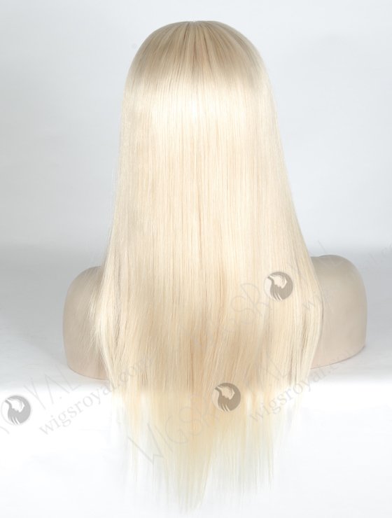 Fashion White Color Straight Hair Wigs For Women With Thinning Hair | In Stock European Virgin Hair 16" Straight White Color Lace Front Silk Top Glueless Wig GLL-08012-13951
