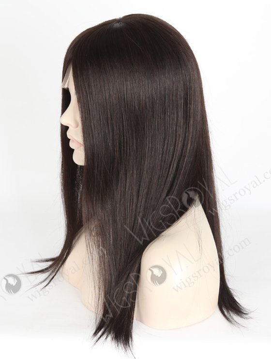 Best Wig Companies Natural Looking Realistic Human Hair Wigs |  In Stock European Virgin Hair 16" Straight 2# Color Lace Front Silk Top Glueless Wig GLL-08013-13919