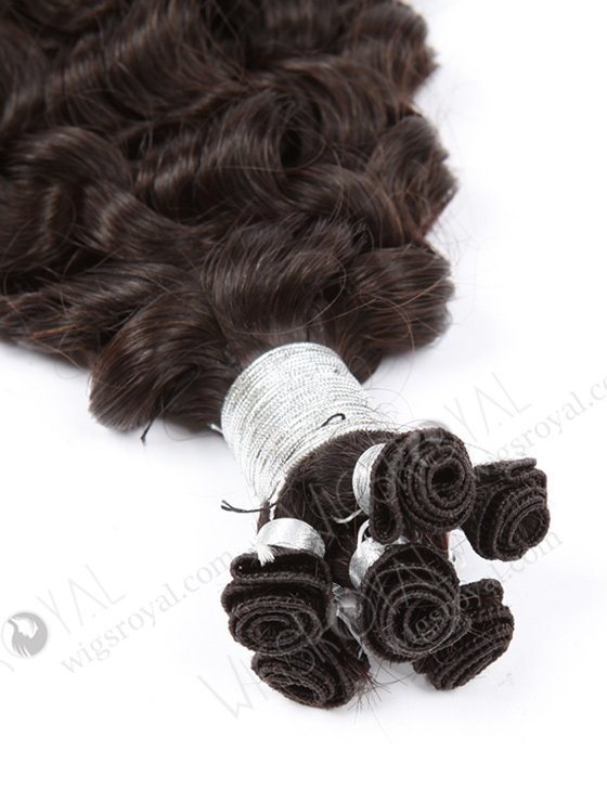 In Stock Brazilian Virgin Hair 22" Curly 15mm Natural Color Hand-tied Weft SHW-026-13863