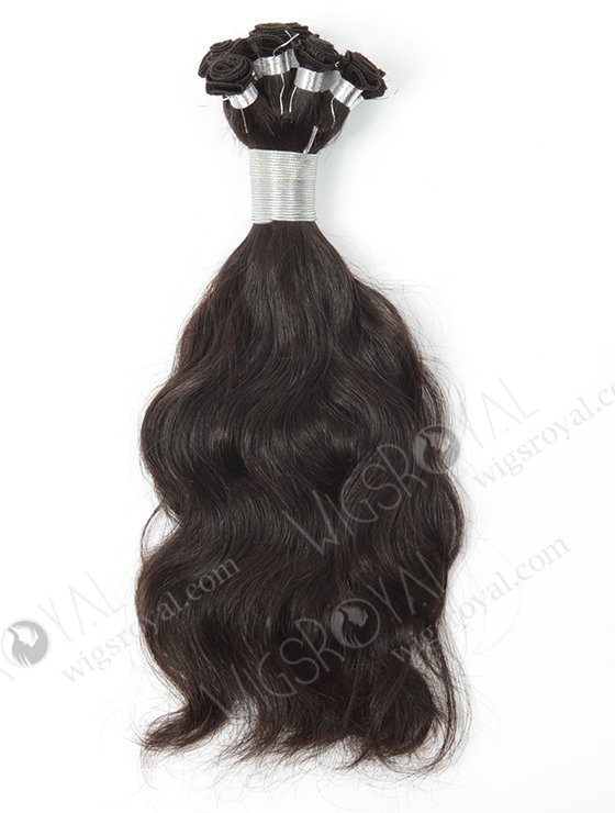 In Stock Brazilian Virgin Hair 12" Natural Wave Natural Color Hand-tied Weft SHW-009-13912