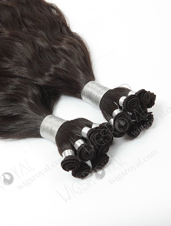 In Stock Brazilian Virgin Hair 14" Natural Wave Natural Color Hand-tied Weft SHW-010-13772