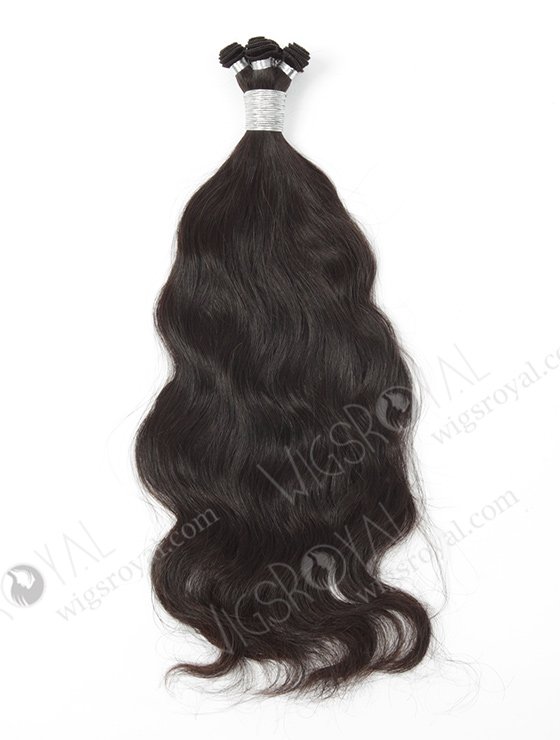 In Stock Brazilian Virgin Hair 18" Natural Wave Natural Color Hand-tied Weft SHW-012