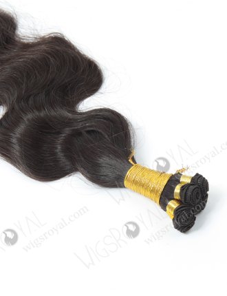 In Stock Brazilian Virgin Hair 24" Natural Wave Natural Color Hand-tied Weft SHW-015