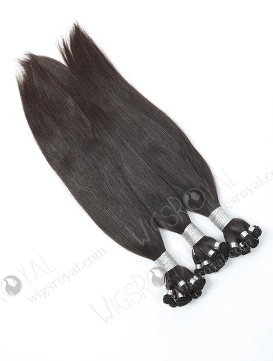 In Stock Brazilian Virgin Hair 16" Silky Straight Natural Color Hand-tied Weft SHW-021-13816