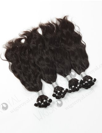 In Stock Brazilian Virgin Hair 16" Natural Wave Natural Color Hand-tied Weft SHW-011