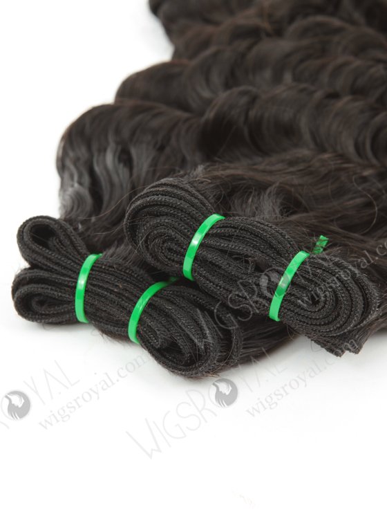 Hot Selling Double Drawn 16'' 5A Peruvian Virgin Deep Bouncy Curl Natural Color Hair Wefts WR-MW-160-14208