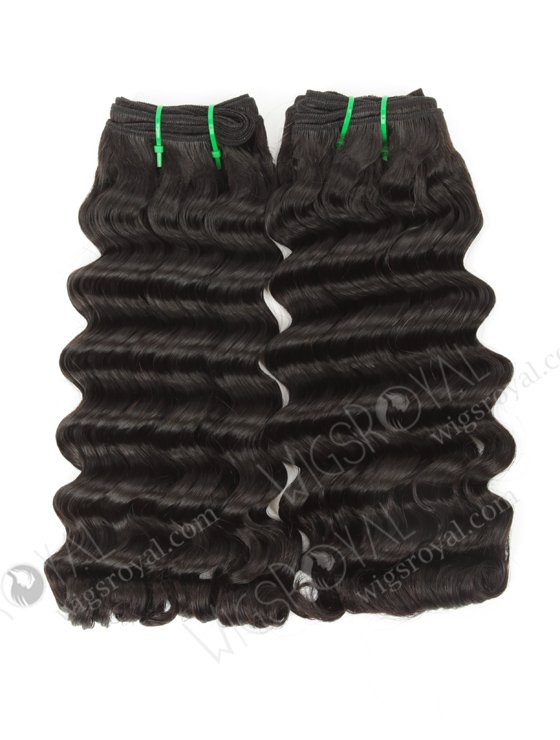 Double Drawn 14'' 5A Peruvian Virgin Deep Body Natural Color Hair Wefts WR-MW-161-14193