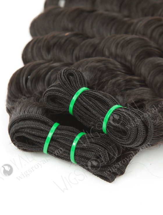 Double Drawn 14'' 5A Peruvian Virgin Deep Body Natural Color Hair Wefts WR-MW-161-14197
