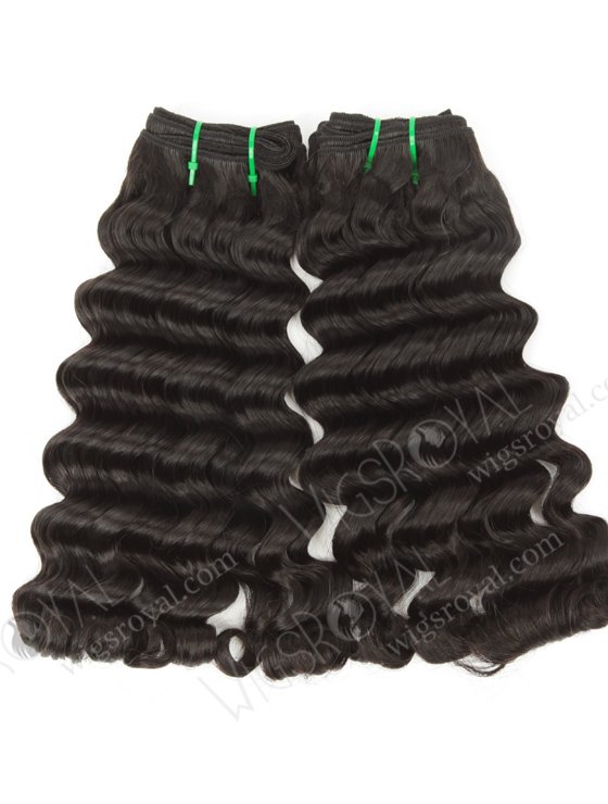 Double Drawn 14'' 5A Peruvian Virgin Deep Body Natural Color Hair Wefts WR-MW-161-14198
